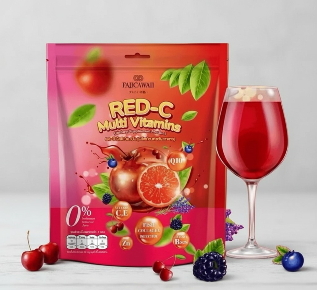 Faiicawaii Red-C Multi Vitamins Dietary Supplement 300gm 30 Sachets